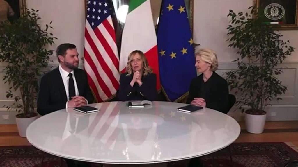 vertice Meloni-Vance-von der Leyen