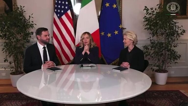 vertice Meloni-Vance-von der Leyen