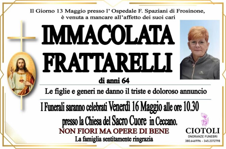 Immacolata Frattarelli morta