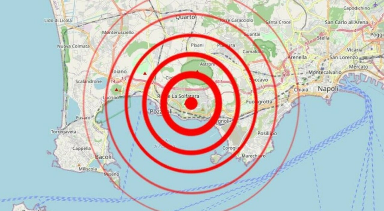 epicentro del terremoto Campi Flegrei