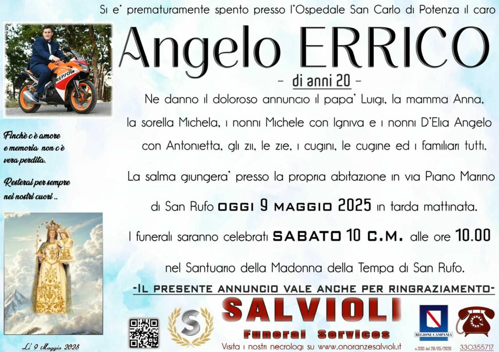 Ritratto commemorativo di Angelo Errico