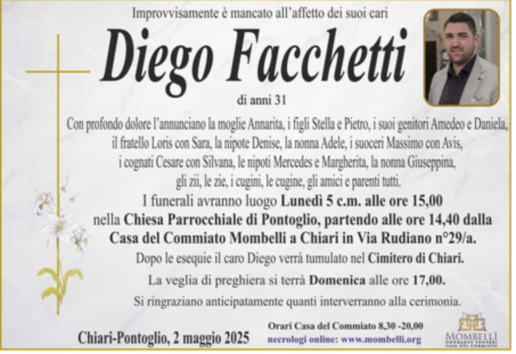 Ritratto commemorativo di Diego Facchetti