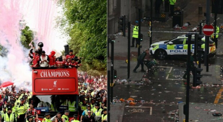 Liverpool auto su folla