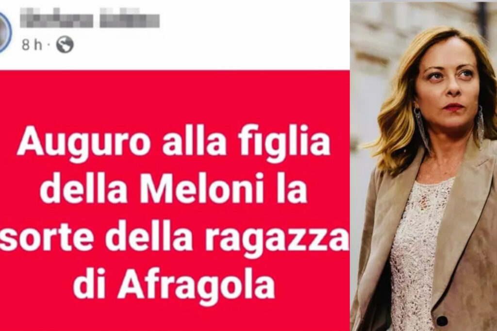 Minacce alla figlia di Giorgia Meloni: autore identificato