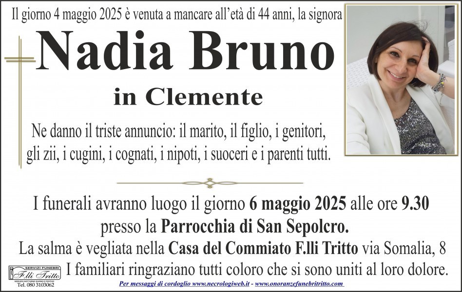 Ritratto commemorativo di Nadia Bruno