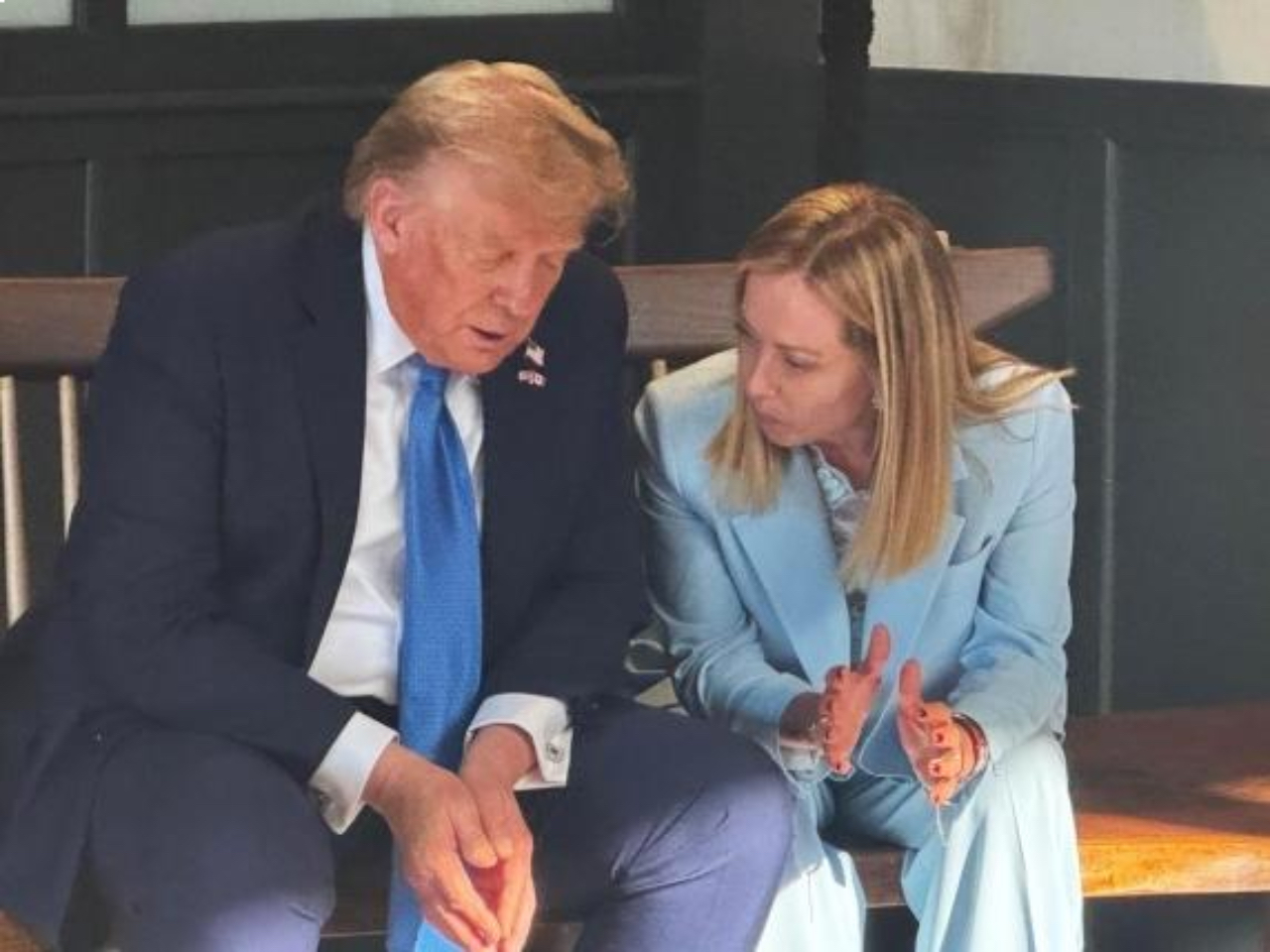 G7, bilaterale Meloni Trump
