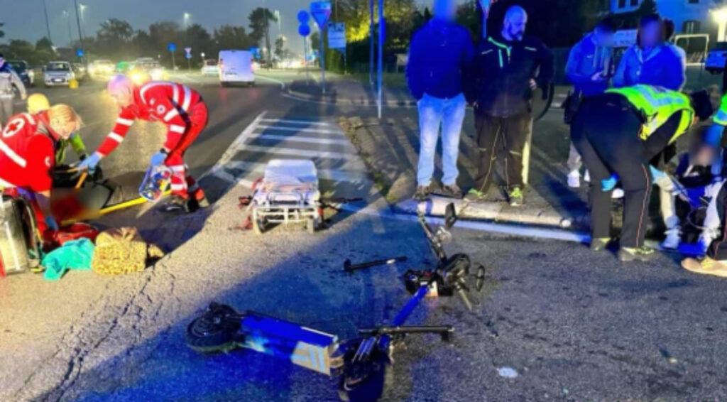 Incidente monopattino auto via Melzi d’Eril Milano