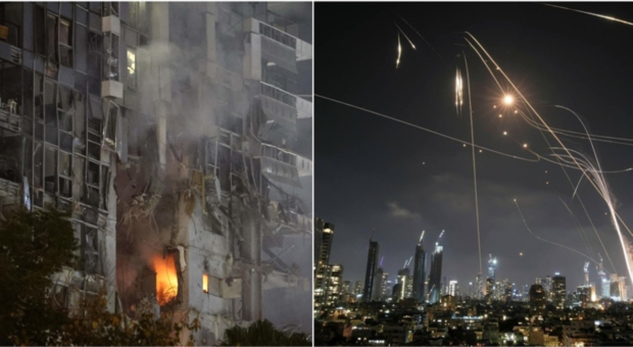 L'Iran contrattacca con centinaia di missili verso Tel Aviv e Gerusalemme.