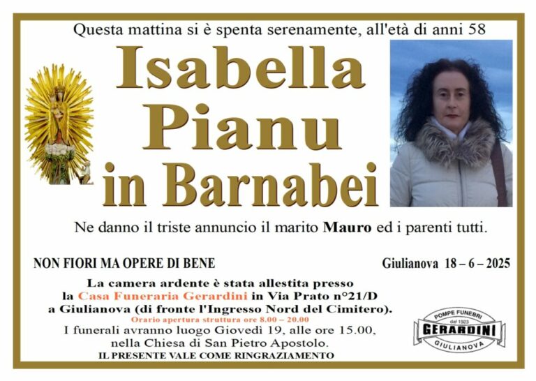 Isabella Pianu in Barnabei