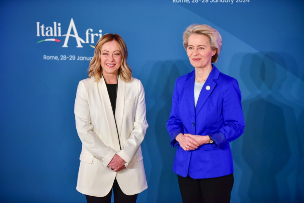 Vertice Piano Mattei Meloni e Von der Leyen