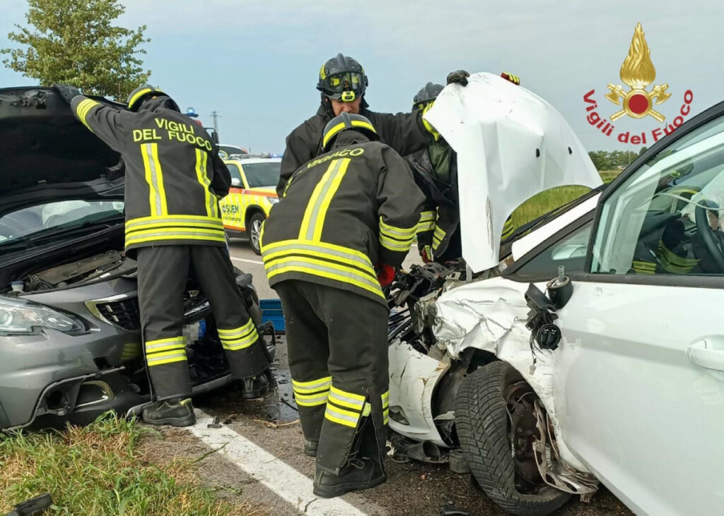 Frontale a Marcaria lungo la Provinciale