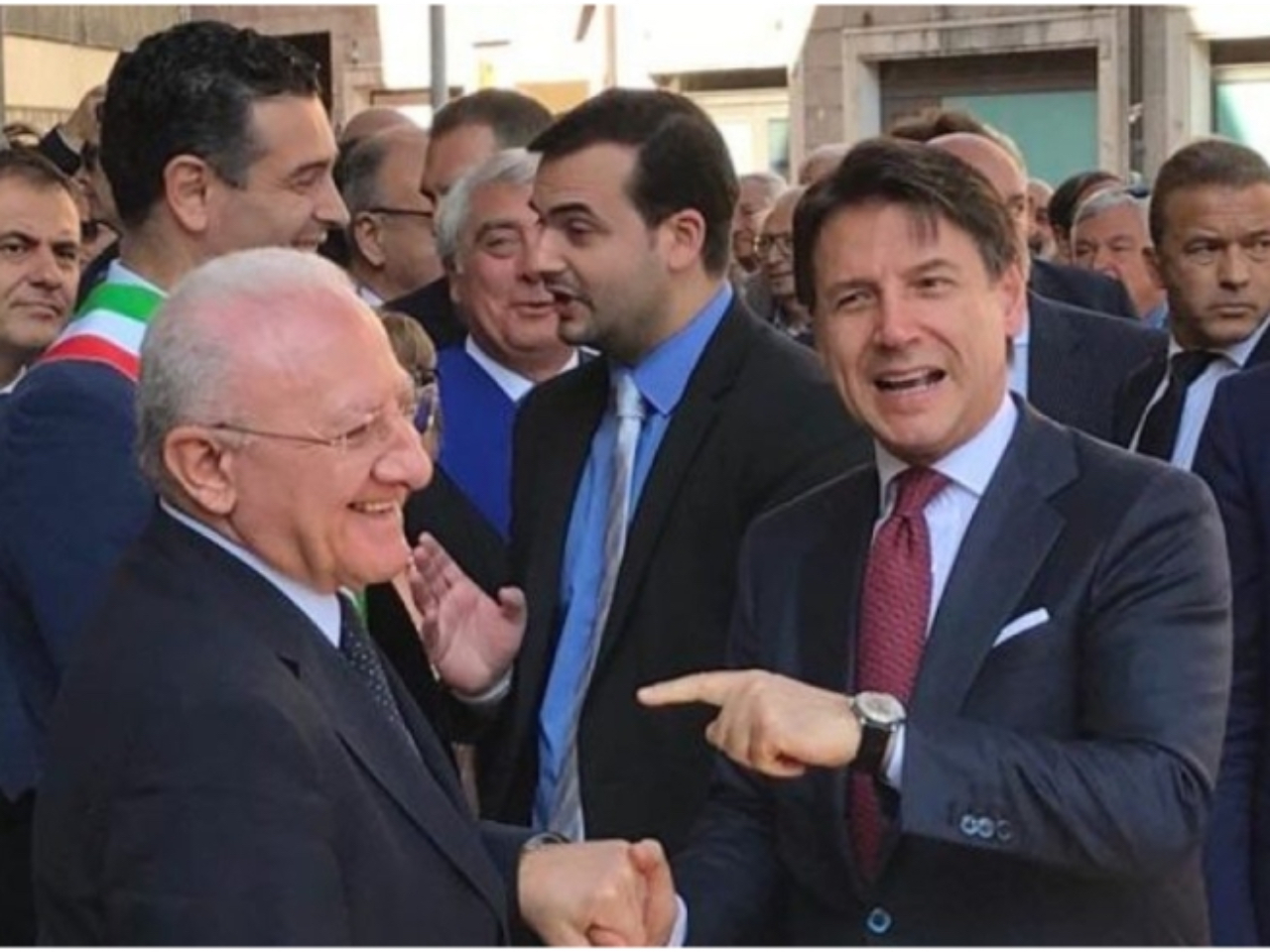 Vincenzo De Luca e Giuseppe Conte