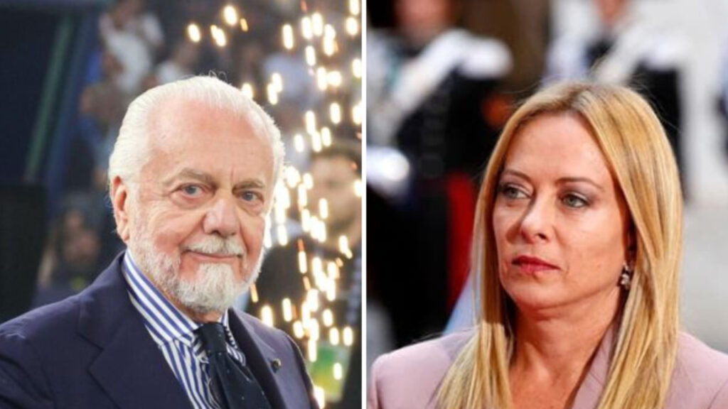 Aurelio De Laurentiis e Giorgia Meloni