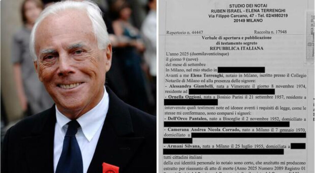 Eredità Giorgio Armani, azienda alla Fondazione