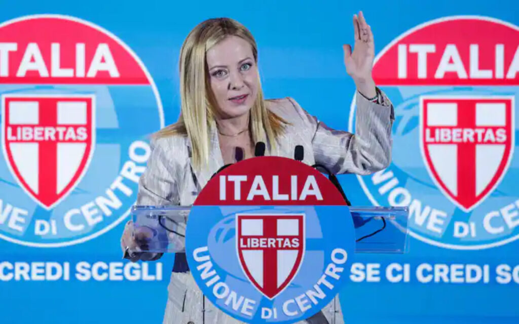Giorgia Meloni alla festa nazionale dell'Udc