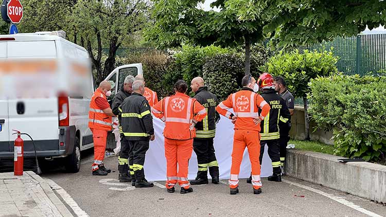 morto carbonizzato Latina