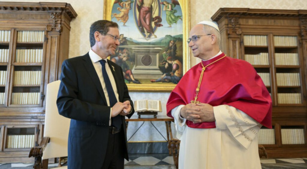Papa Leone incontra il presidente israeliano Isaac Herzog
