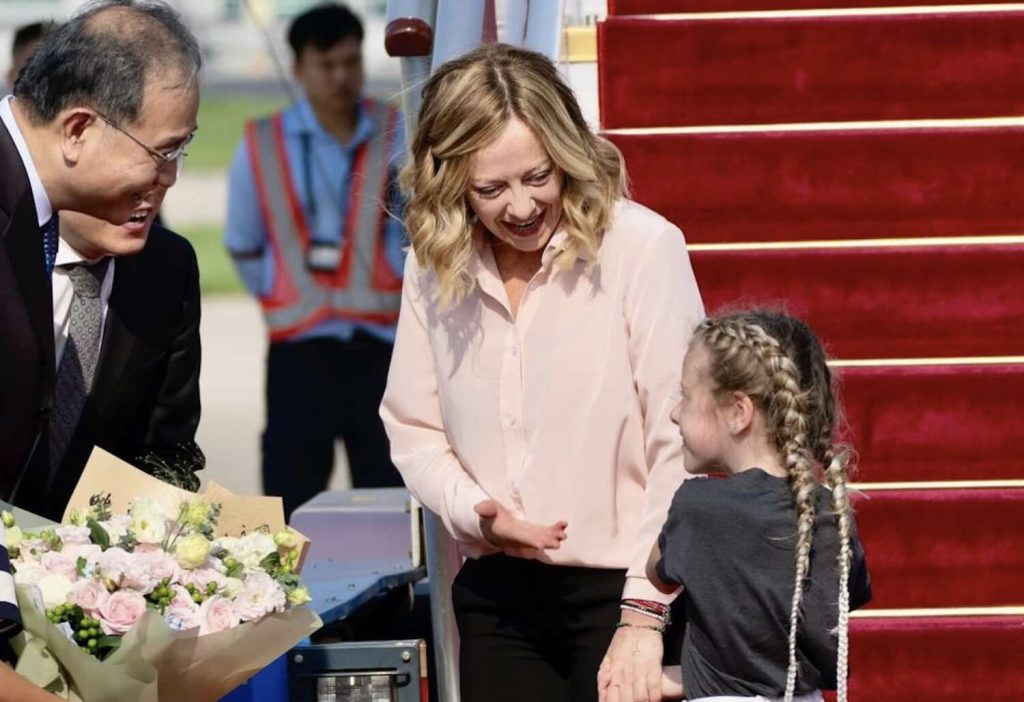 Giorgia Meloni con la figlia Ginevra