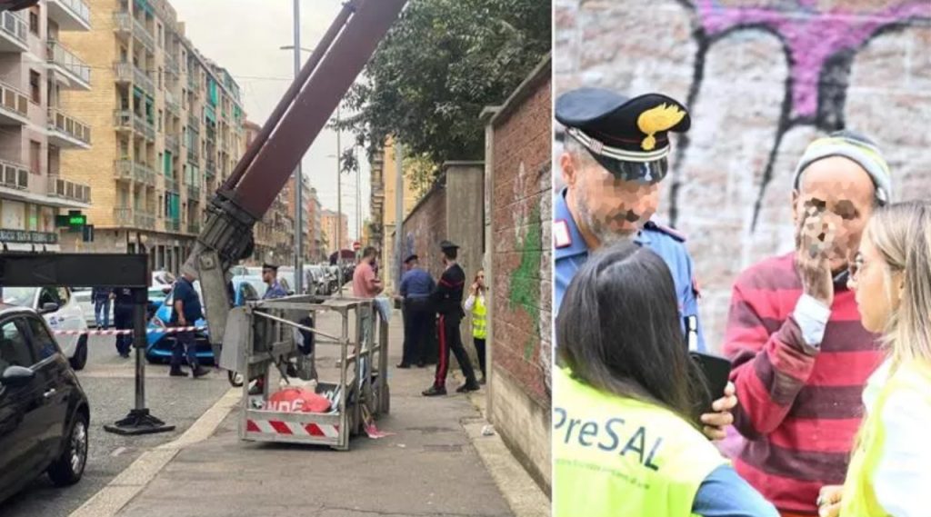 operaio morto gru Torino